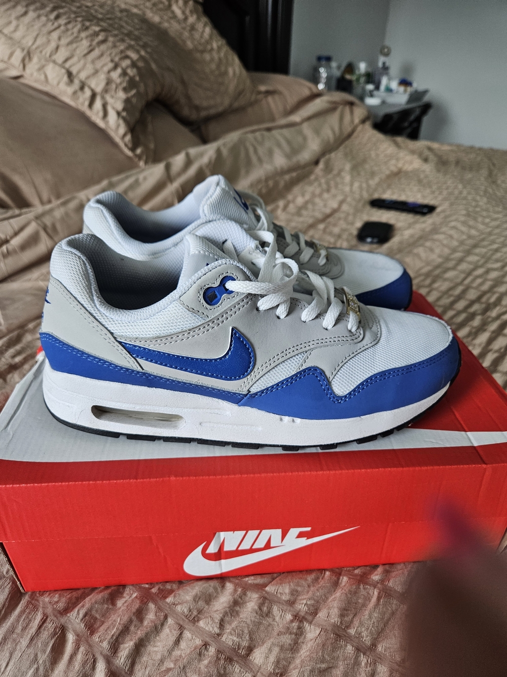Nike Air Max Retro White & Blue Sneakers